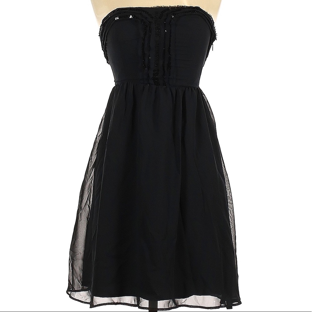 Black LC Lauren Conrad Strapless Cocktail Dress